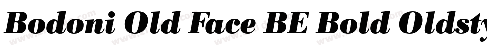 Bodoni Old Face BE Bold Oldstyle Figures字体转换